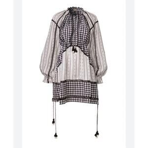 DODO BAR OR Regina Gingham Cotton Mini Dress